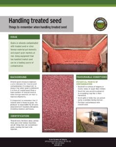 Handling treated seed